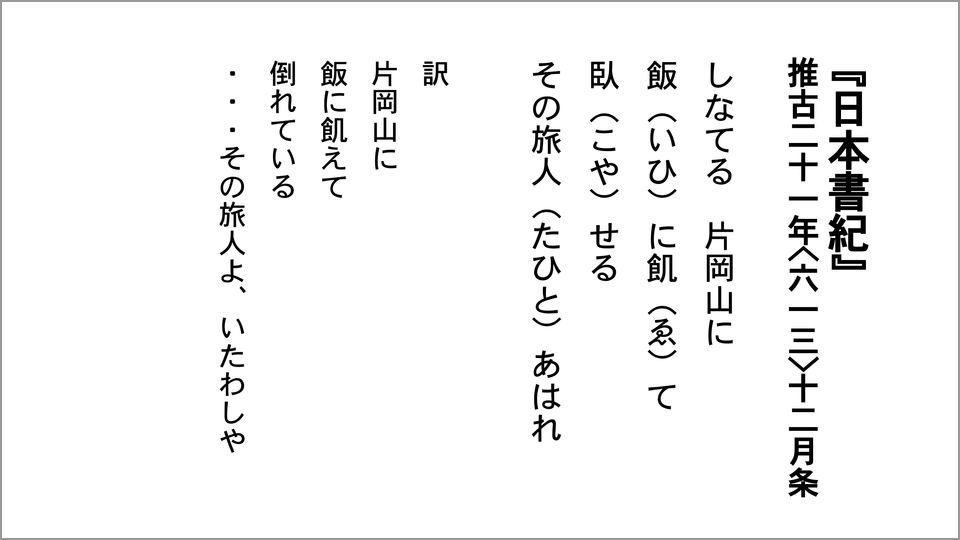 日本書紀 で伝えられた聖徳太子と歌の物語 上野誠 テンミニッツtv