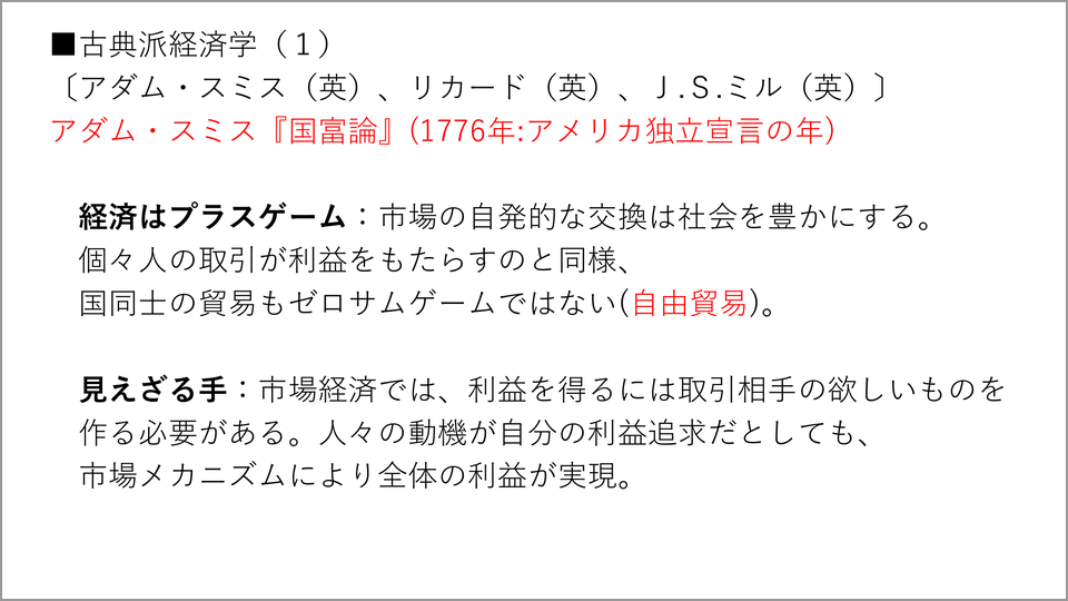 アダム・スミス「見えざる手」の真実とリカード「比較優位