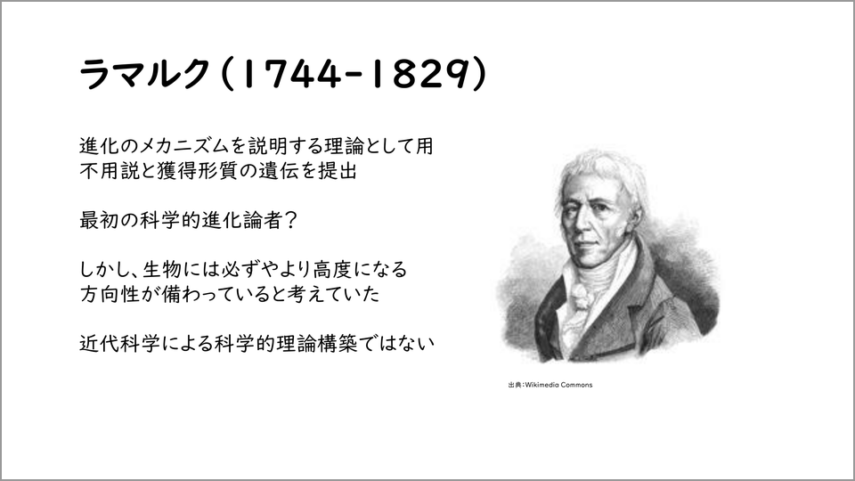 ラマルクの進化論…使えば器官が発達し、それが子に伝わる - 長谷川
